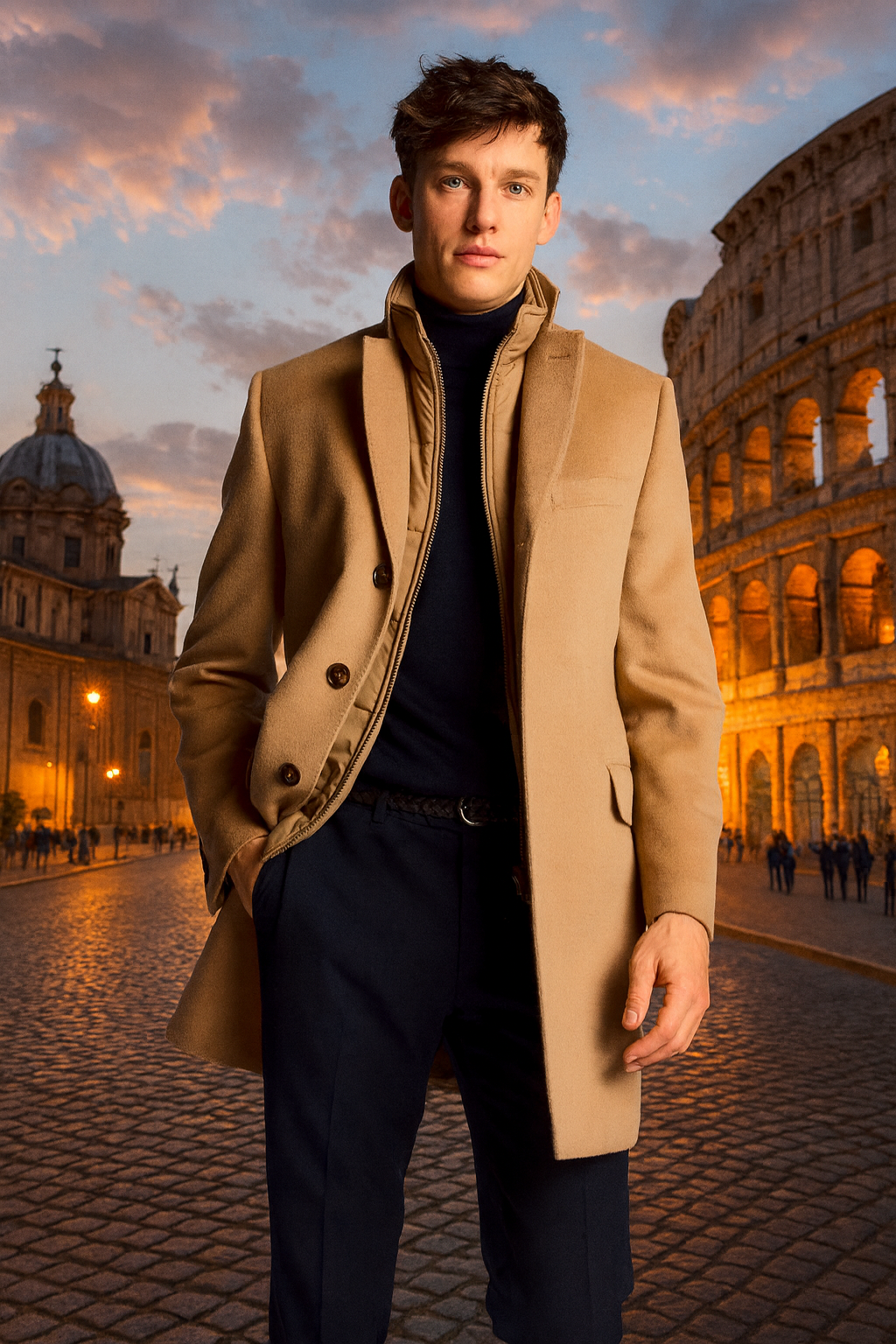 BERNARD FAY CAPPOTTO LANA CON GILET