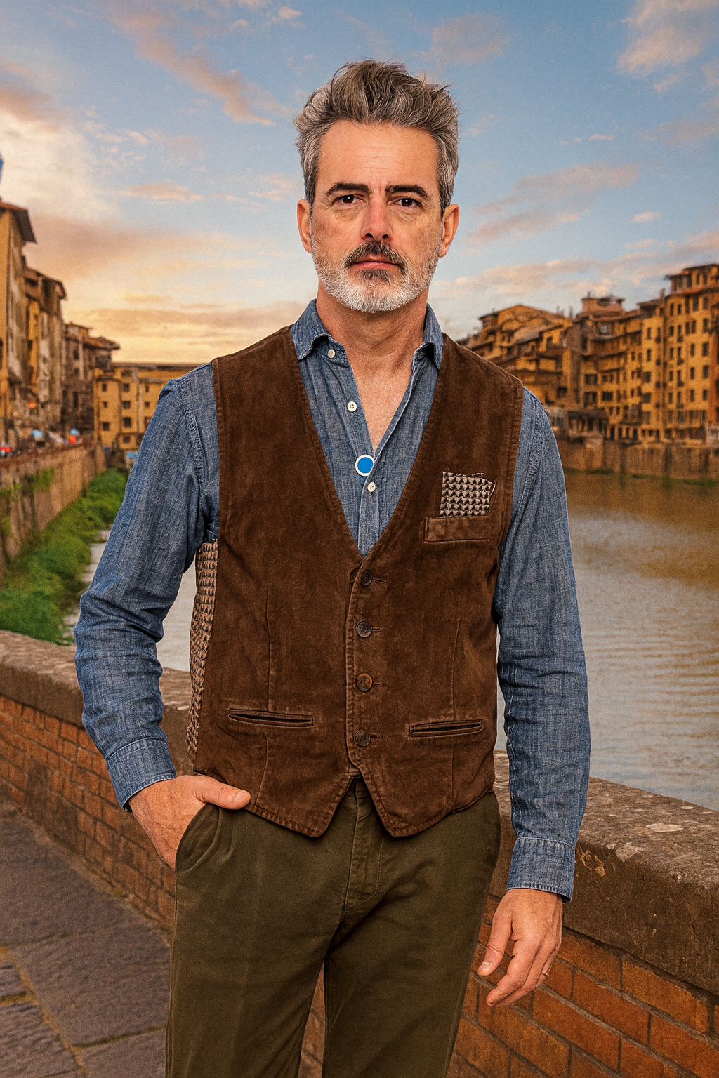 THE JACK GILET SCAMOSCIATO "LORRY"