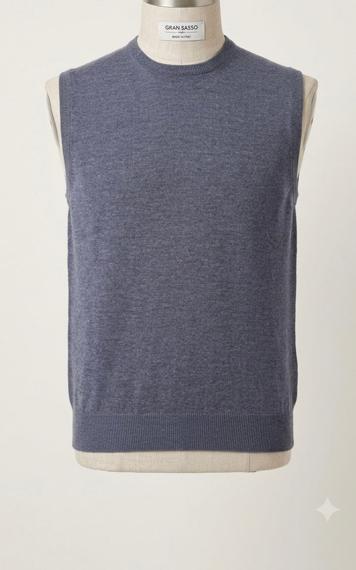 GRANSASSO Gilet Giro Lana Merino