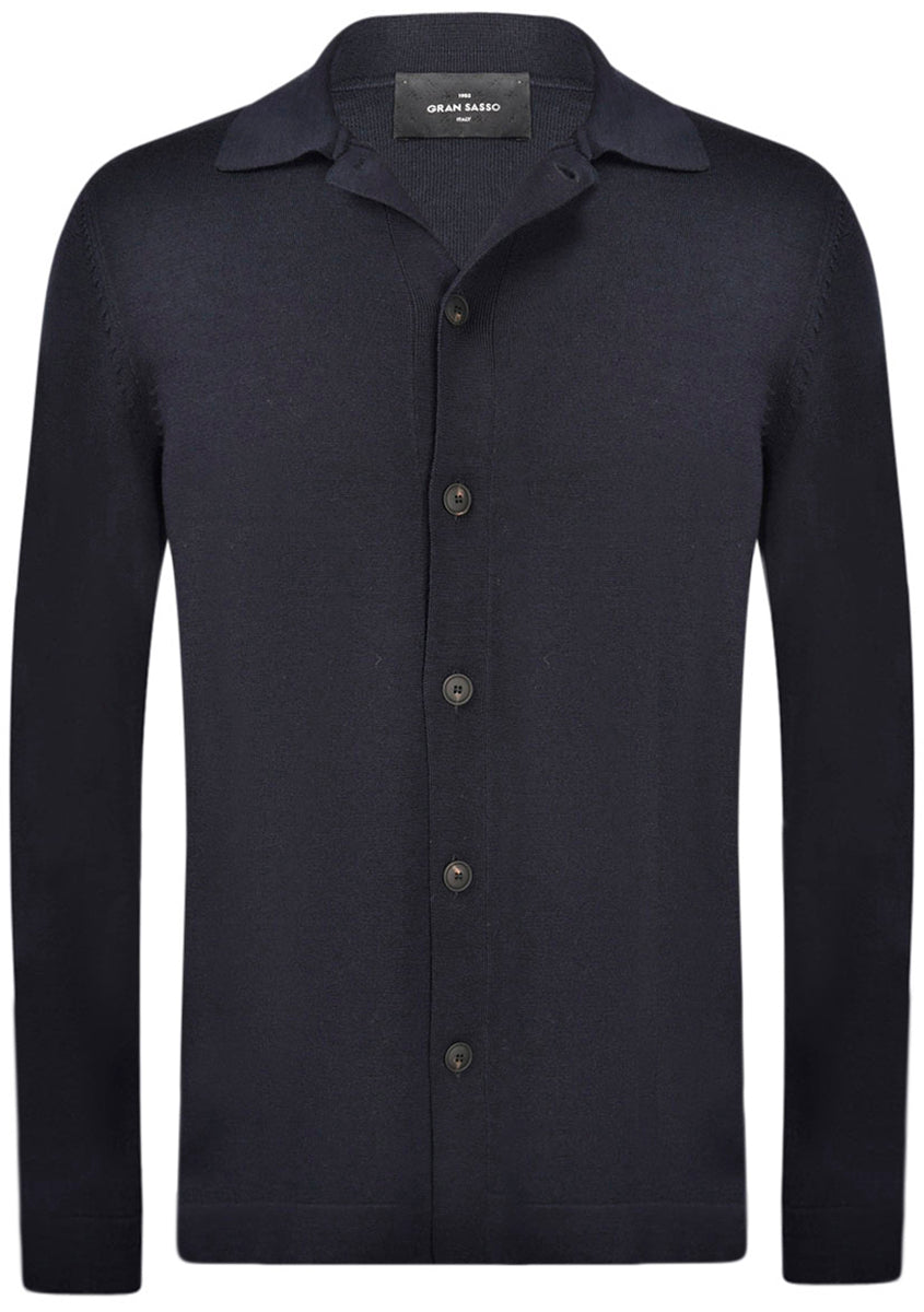 GRANSASSO CARDIGAN CAMICIA PROFILO ALCANTARA