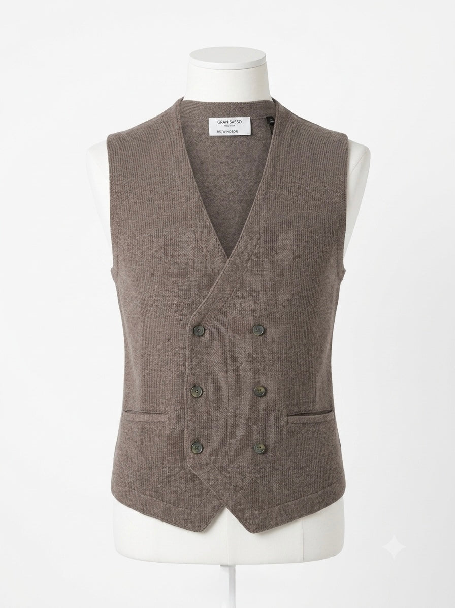 GRANSASSO Gilet Doppio Petto Jersey