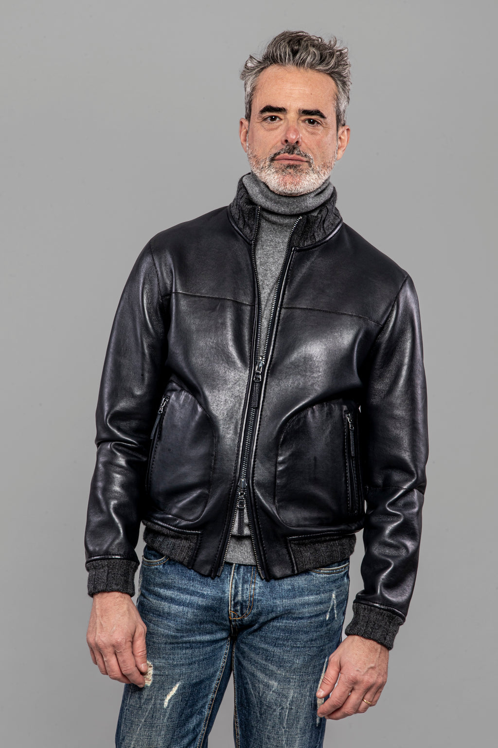 THE JACK GIUBBOTTO PELLE REVERSIBILE "CASH"