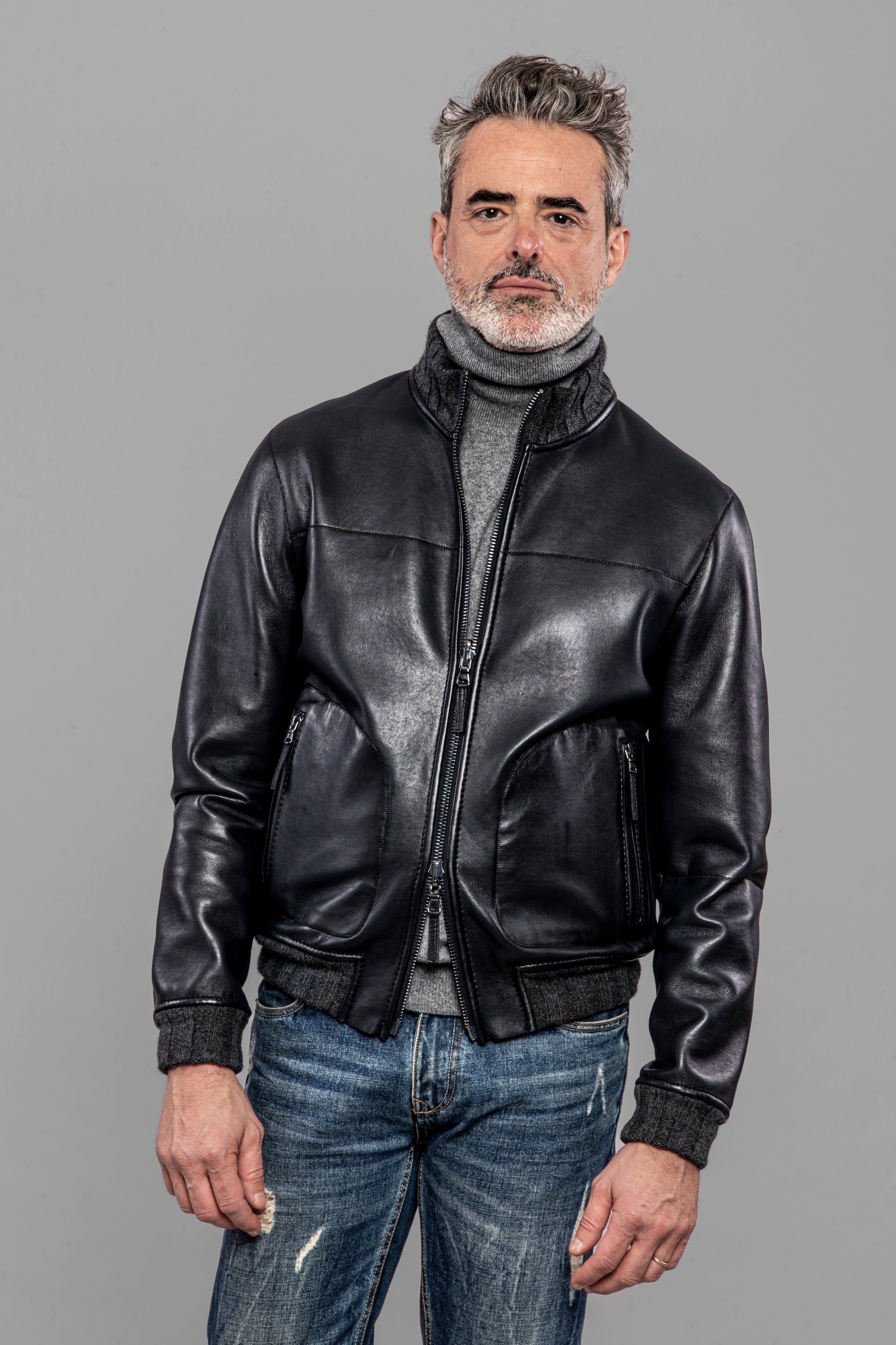 THE JACK GIUBBOTTO PELLE REVERSIBILE "CASH"