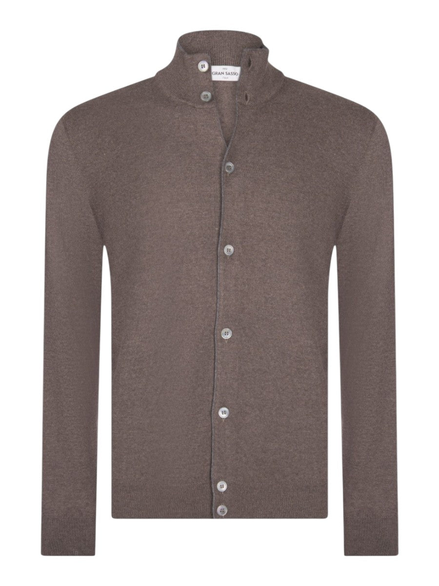 GRANSASSO Cardigan collo coreana