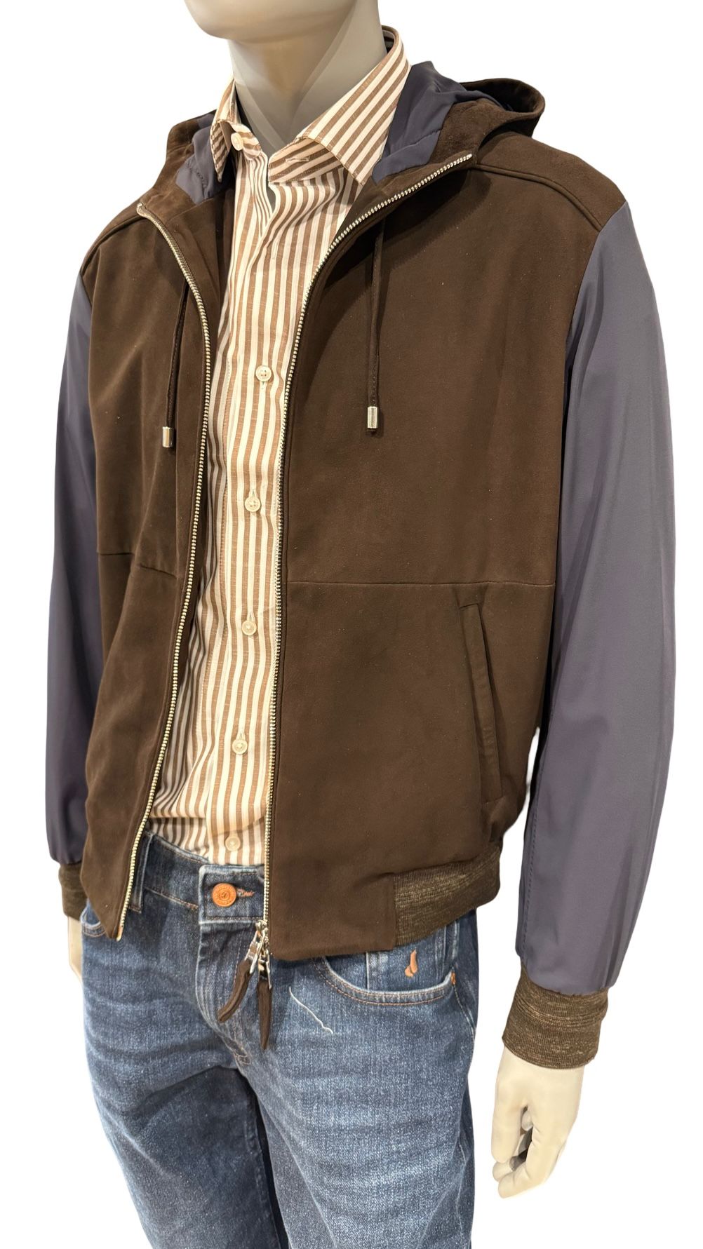 THE JACK LEATHER Giubbetto Cappuccio